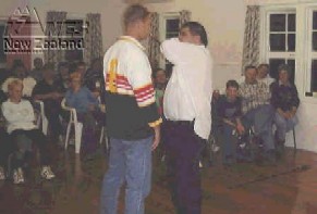 Martial arts are demonstrated.